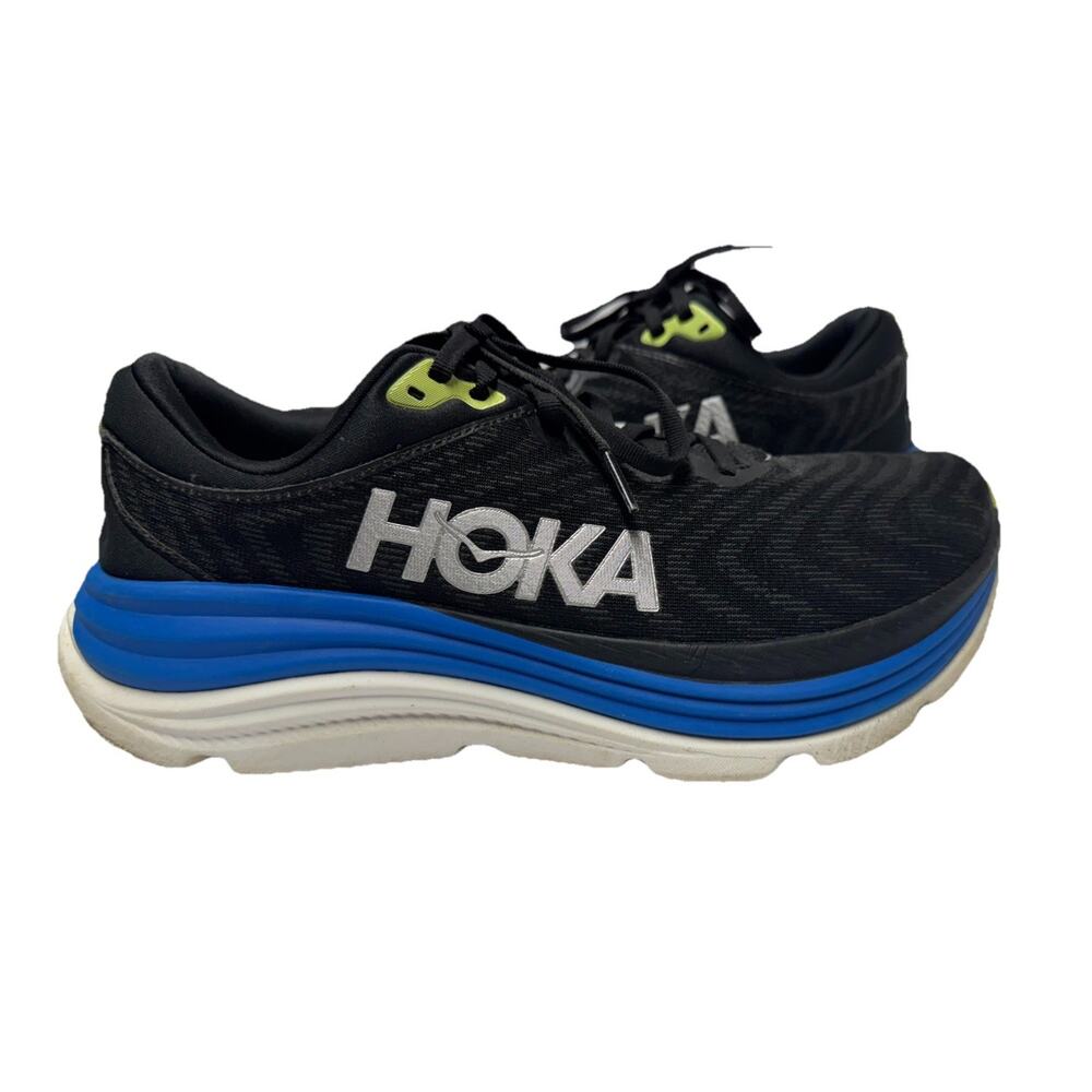Hoka Men's Size 9.5D One One Gaviota 5 Black Blue Running Shoes